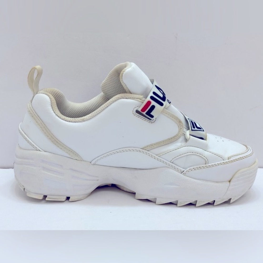 Fila Women's Fast Charge Casual Chunky Sneakers size 8.5 "White/Navy/Red" - Picture 4 of 12